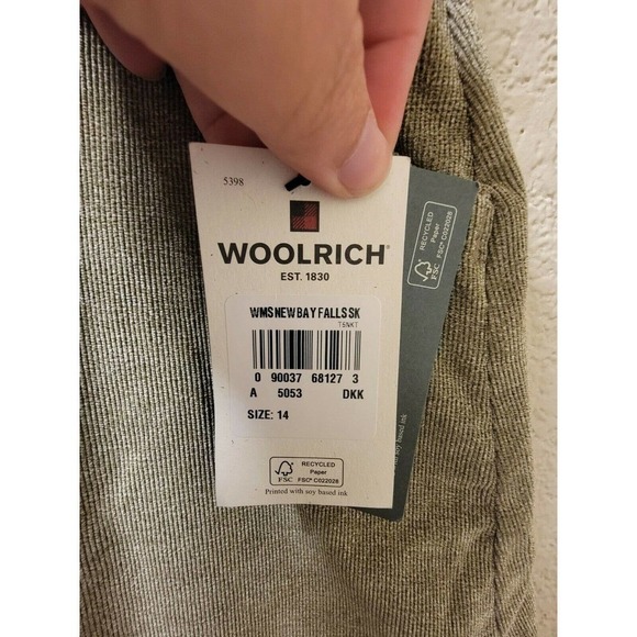 NWT Woolrich A-line Skirt, Dark Khaki Color Size 14 - Picture 10 of 14